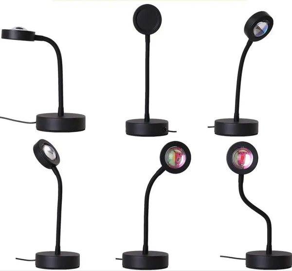 LED Mood Lamp - AuraGlow - Sunset Projection Light - Colourful Room Decor