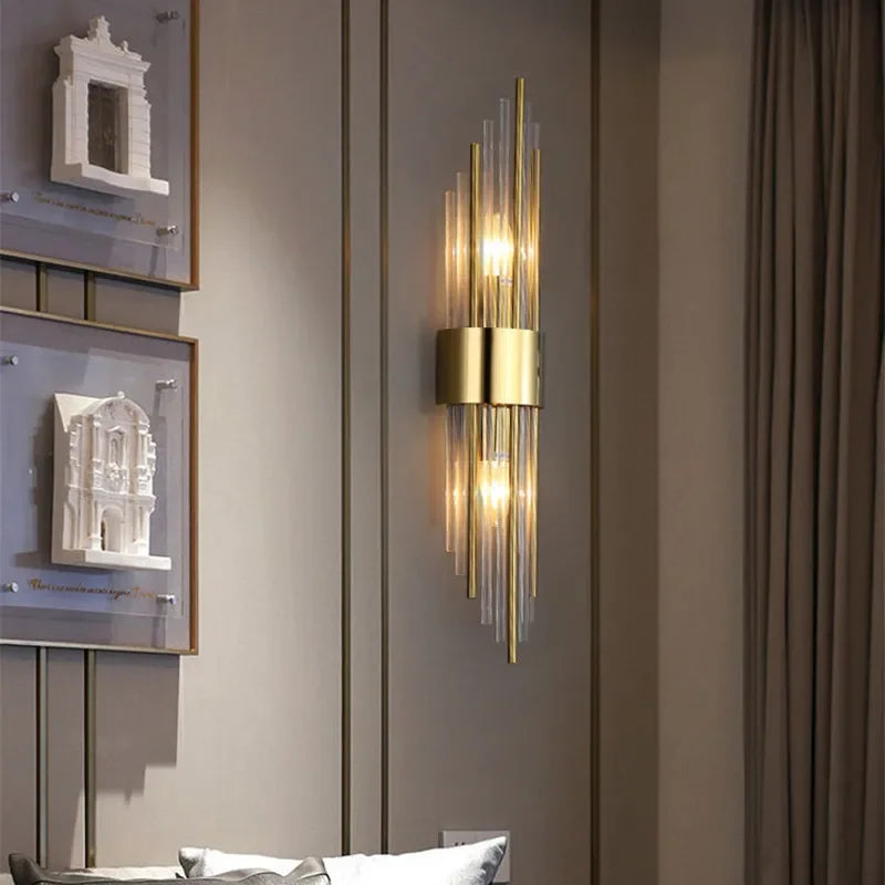 Luxury Wall Light - Gloriva - Crystal LED Sconce - Elegant Room Decor