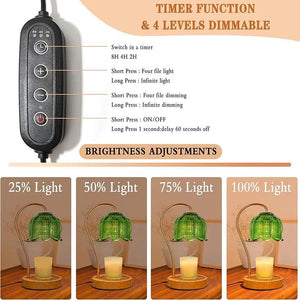 Luminara | Elegant Retro Glass Candle Warmer Lamp for Cozy Ambiance 3