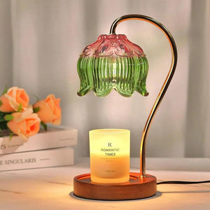 Luminara | Elegant Retro Glass Candle Warmer Lamp for Cozy Ambiance 4