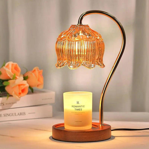 Luminara | Elegant Retro Glass Candle Warmer Lamp for Cozy Ambiance 5
