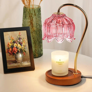 Luminara | Elegant Retro Glass Candle Warmer Lamp for Cozy Ambiance 6