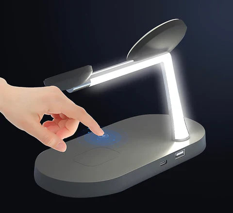 Wireless Charging Station - ChargeMax - 3-in-1 Fast Charger - Smart Device Dock