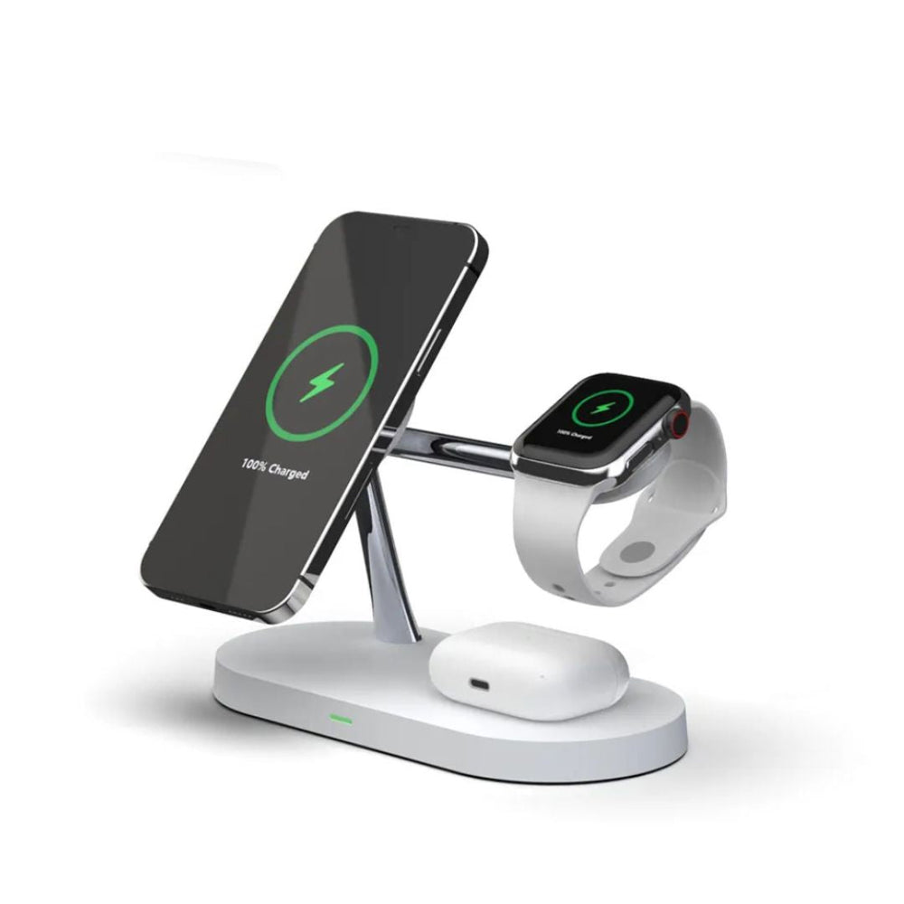 Wireless Charging Station - ChargeMax - 3-in-1 Fast Charger - Smart Device Dock