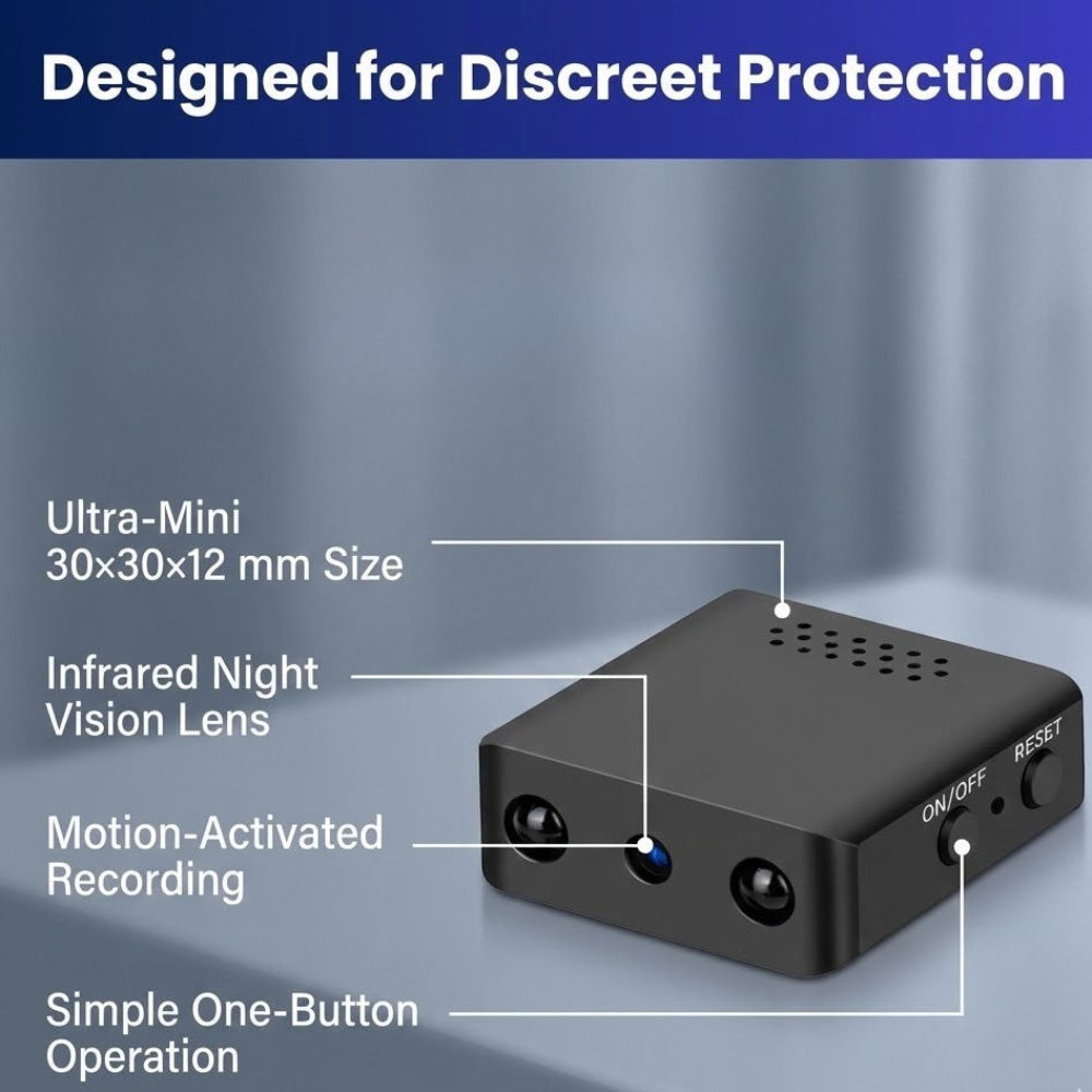 Micro HD Spy Camera | 1080P Video with Night Vision & Motion Detection ? Compact Design for Home Security 0
