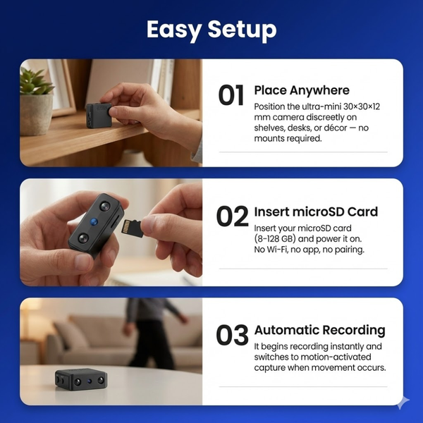 Micro HD Spy Camera | 1080P Video with Night Vision & Motion Detection ? Compact Design for Home Security 4