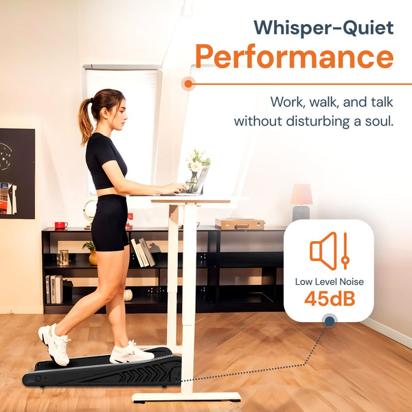 Mini Incline Walking Pad Treadmill with Fixed Incline ? Compact Design for Enhanced Calorie Burn 5