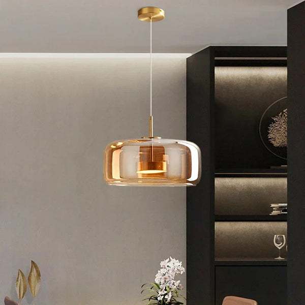 Glass Pendant Light - Orbolux - Modern Ceiling Fixture - Elegant Home Lighting