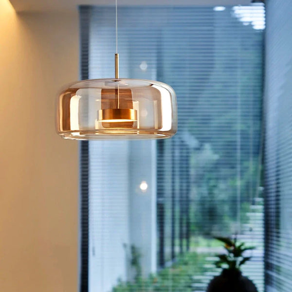 Glass Pendant Light - Orbolux - Modern Ceiling Fixture - Elegant Home Lighting