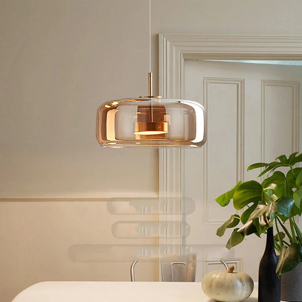 Glass Pendant Light - Orbolux - Modern Ceiling Fixture - Elegant Home Lighting