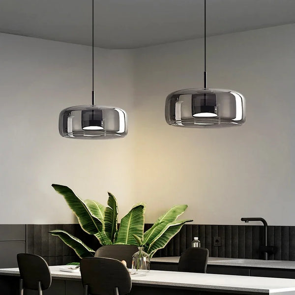 Glass Pendant Light - Orbolux - Modern Ceiling Fixture - Elegant Home Lighting