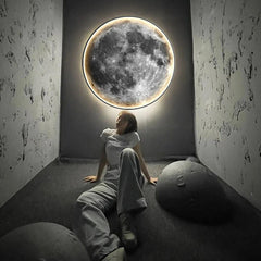 LED Moon Wall Light - Moonvera - Soft Glow Lamp - Bedroom Wall Decor