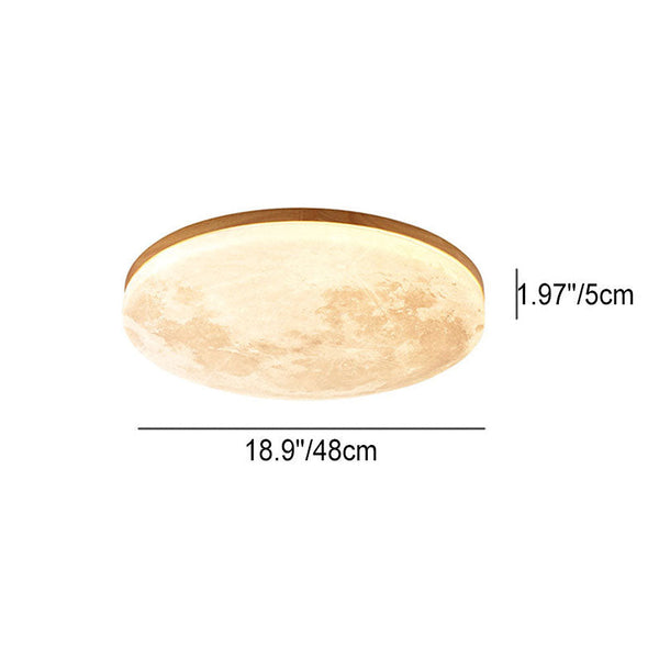 LED Ceiling Light – Lunara – Minimalist Wood Design – Warm Ambient Glow