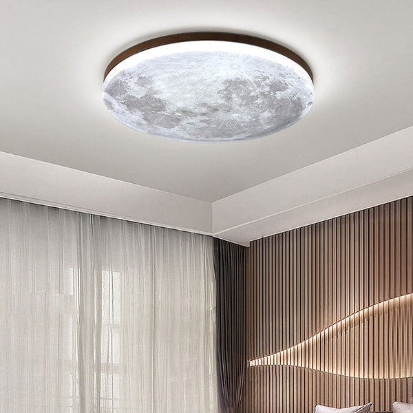 LED Ceiling Light – Lunara – Minimalist Wood Design – Warm Ambient Glow