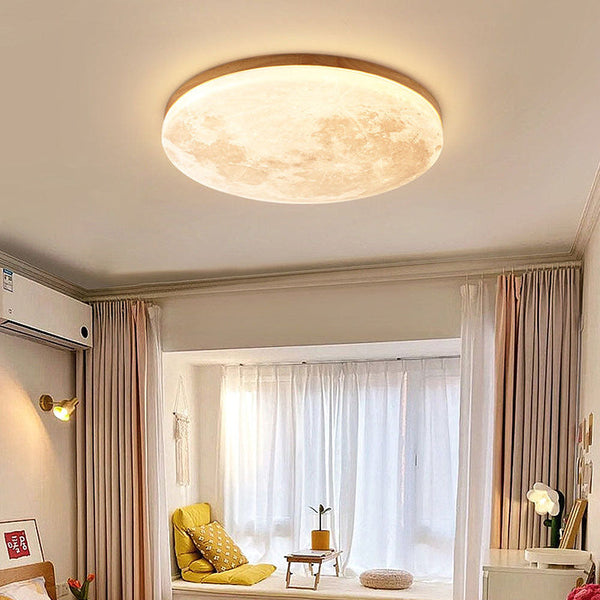 LED Ceiling Light – Lunara – Minimalist Wood Design – Warm Ambient Glow