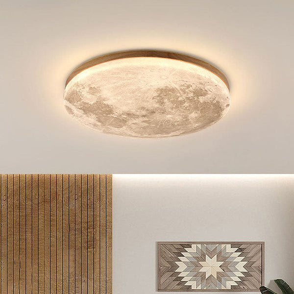 LED Ceiling Light – Lunara – Minimalist Wood Design – Warm Ambient Glow