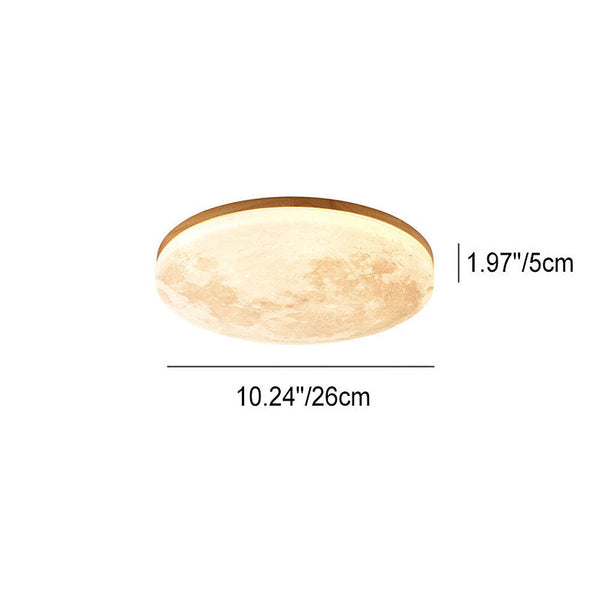LED Ceiling Light – Lunara – Minimalist Wood Design – Warm Ambient Glow