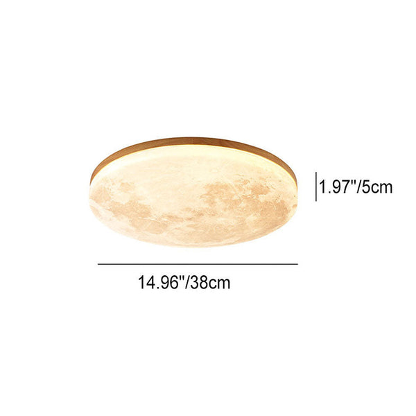 LED Ceiling Light – Lunara – Minimalist Wood Design – Warm Ambient Glow