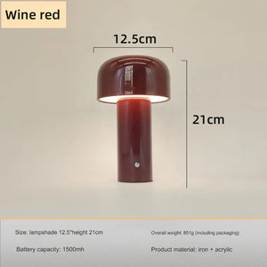Mushroom Lamp - LumoMush - Rechargeable LED Light - Playful Home Decor