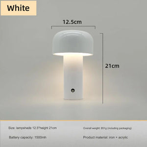 Mushroom Lamp - LumoMush - Rechargeable LED Light - Playful Home Decor