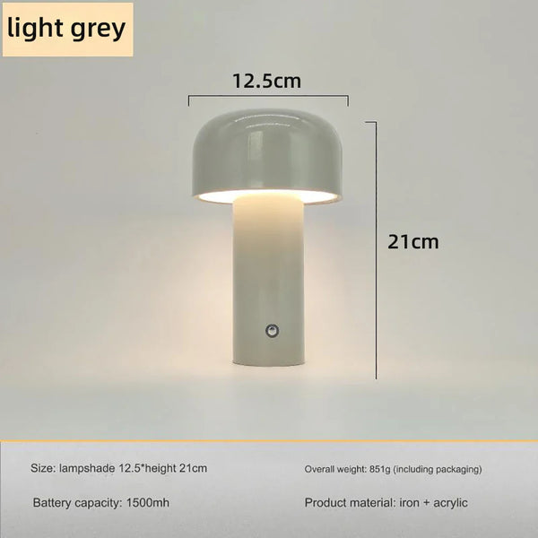 Mushroom Lamp - LumoMush - Rechargeable LED Light - Playful Home Decor