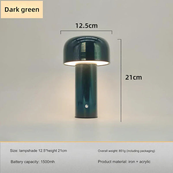 Mushroom Lamp - LumoMush - Rechargeable LED Light - Playful Home Decor