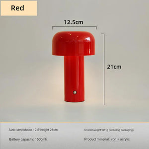 Mushroom Lamp - LumoMush - Rechargeable LED Light - Playful Home Decor