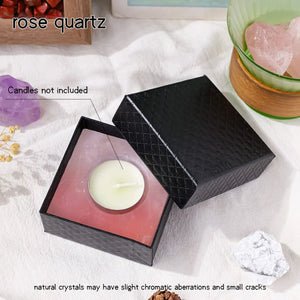 Natural Crystal | Rose Quartz Candlestick Holder with Unique Design ? Elegant Home Decoration for Calming Ambiance 12