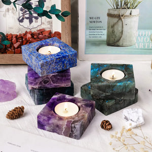 Natural Crystal | Rose Quartz Candlestick Holder with Unique Design ? Elegant Home Decoration for Calming Ambiance 5