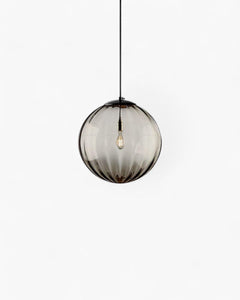 Pendant Ceiling Light — Amber Glass Globe Modern Vintage Style | Virello