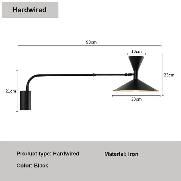 Wall Reading Light - Nordiva - Adjustable Swing Arm - Modern LED Lamp