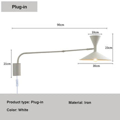 Wall Reading Light - Nordiva - Adjustable Swing Arm - Modern LED Lamp