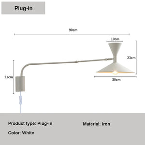 Wall Reading Light - Nordiva - Adjustable Swing Arm - Modern LED Lamp