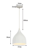 Nordic Aluminium Pendant Light | E27 Vintage Ceiling Lamp