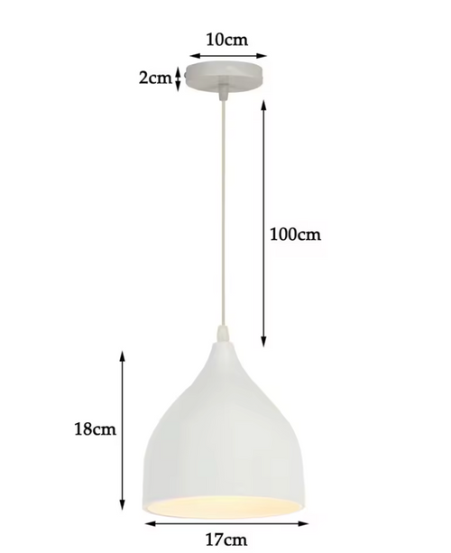 Nordic Aluminium Pendant Light | E27 Vintage Ceiling Lamp