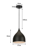Nordic Aluminium Pendant Light | E27 Vintage Ceiling Lamp