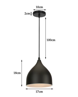 Nordic Aluminium Pendant Light | E27 Vintage Ceiling Lamp