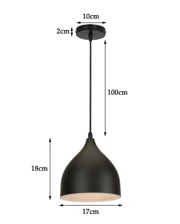 Nordic Aluminium Pendant Light | E27 Vintage Ceiling Lamp
