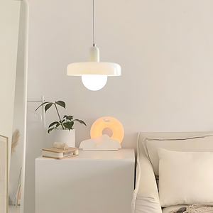 Pendant Ceiling Light - Haloria - Opal Halo Shade - Minimal Modern Design