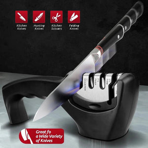 ProSharp | 4-Stage Knife Sharpener with Ergonomic Handle & Safety Grip | Versatile Tool for Kitchen Knives and Scissors 2