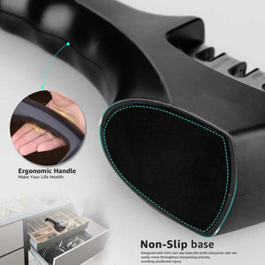 ProSharp | 4-Stage Knife Sharpener with Ergonomic Handle & Safety Grip | Versatile Tool for Kitchen Knives and Scissors 3