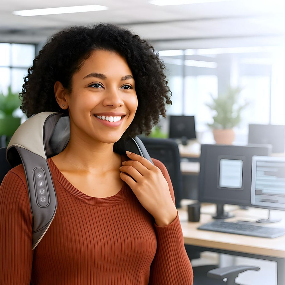 RelaxEase | Wireless Neck and Shoulder Massager with Ergonomic Design ? Portable Pain Relief for Muscle Tension 0