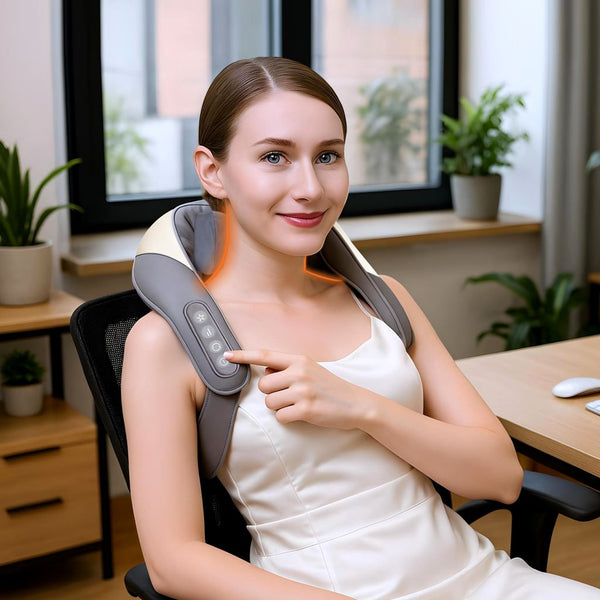 RelaxEase | Wireless Neck and Shoulder Massager with Ergonomic Design ? Portable Pain Relief for Muscle Tension 1