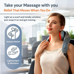 RelaxEase | Wireless Neck and Shoulder Massager with Ergonomic Design ? Portable Pain Relief for Muscle Tension 7
