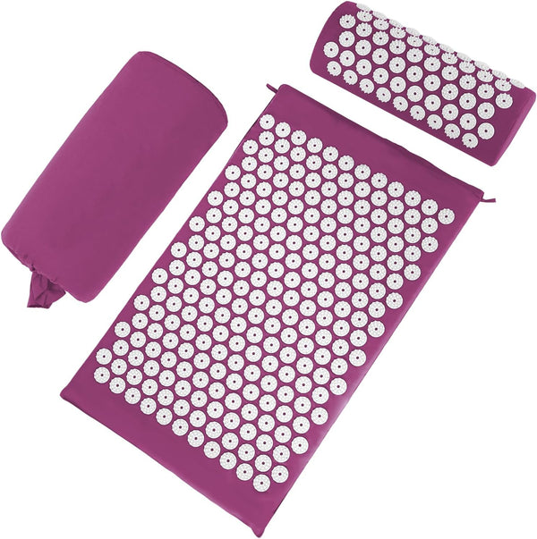 Relaxation Essentials | Acupressure Mat & Pillow Set with Portable Design ? Stress Relief & Energy Restoration 1