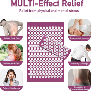 Relaxation Essentials | Acupressure Mat & Pillow Set with Portable Design ? Stress Relief & Energy Restoration 3