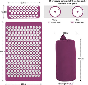 Relaxation Essentials | Acupressure Mat & Pillow Set with Portable Design ? Stress Relief & Energy Restoration 5
