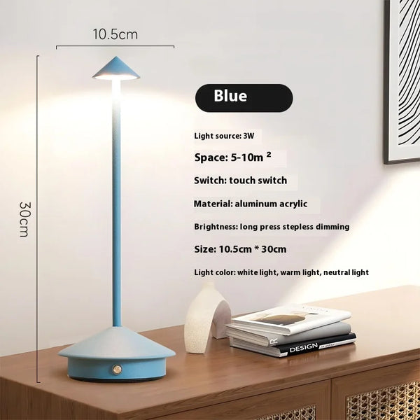 LED Table Lamp - Luminix - Dimmable Touch Light - USB Rechargeable Desk Lamp