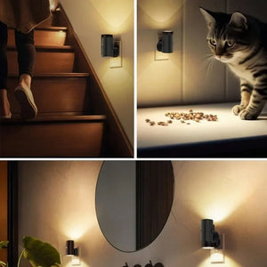 LED Night Light - LumaGlow - Motion Sensor Wall Lamp - Dimmable Plug-In