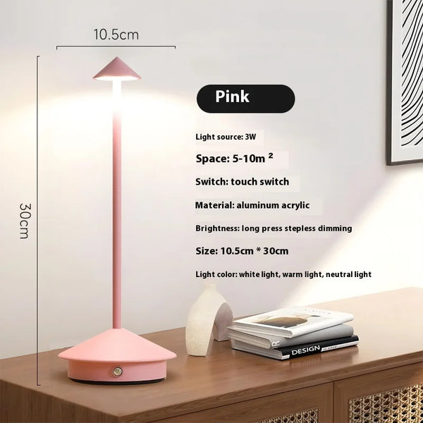 LED Table Lamp - Luminix - Dimmable Touch Light - USB Rechargeable Desk Lamp